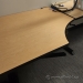 Blonde Height Adjustable 48" Corner Modular Table Desk w/ Crank